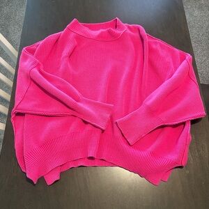 Zenana Outfitters Vibrant Pink Turtleneck Sweater